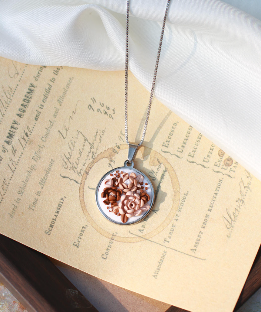 Polymer Clay Flower Necklace