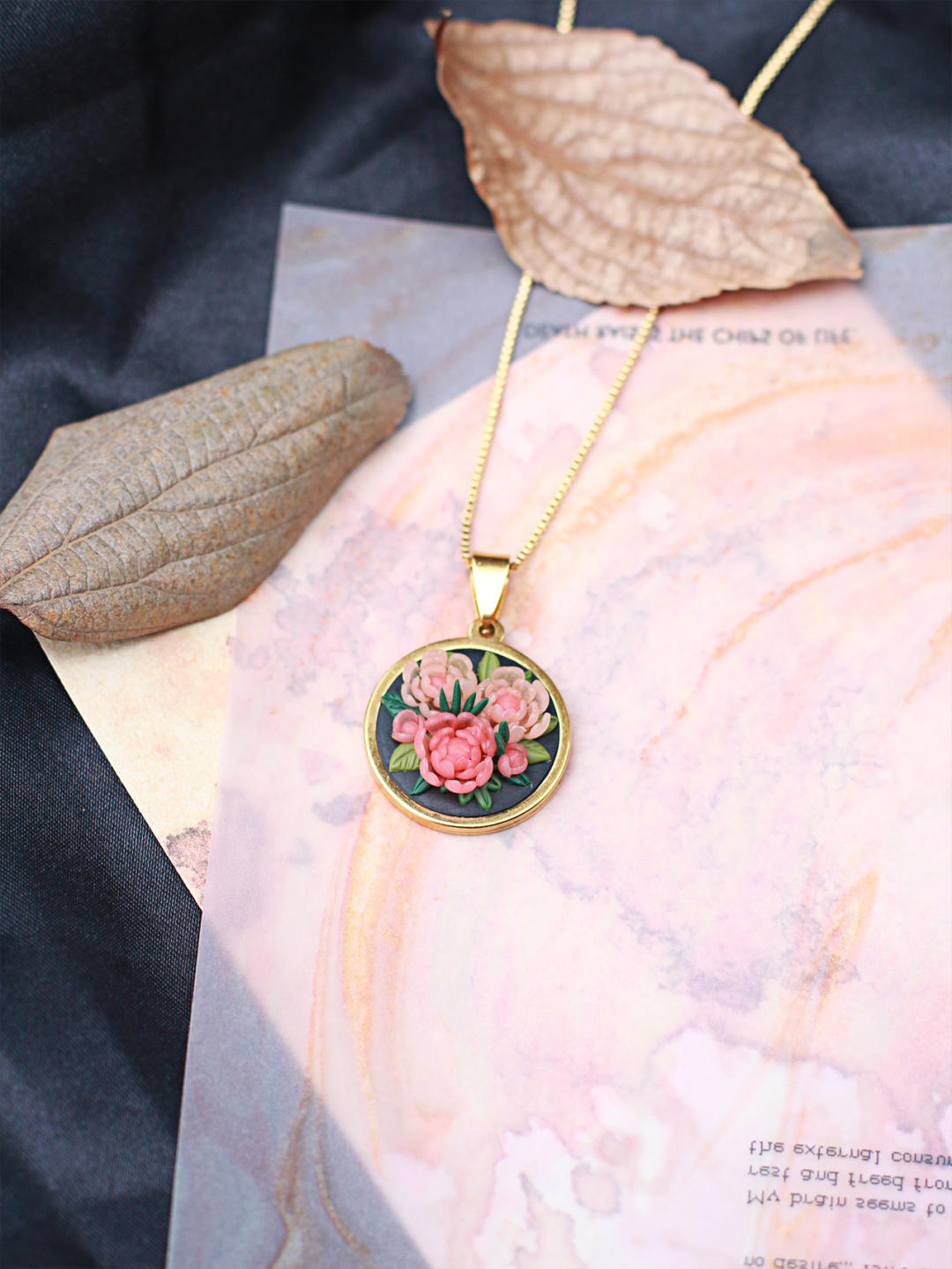 Polymer Clay Flower Necklace