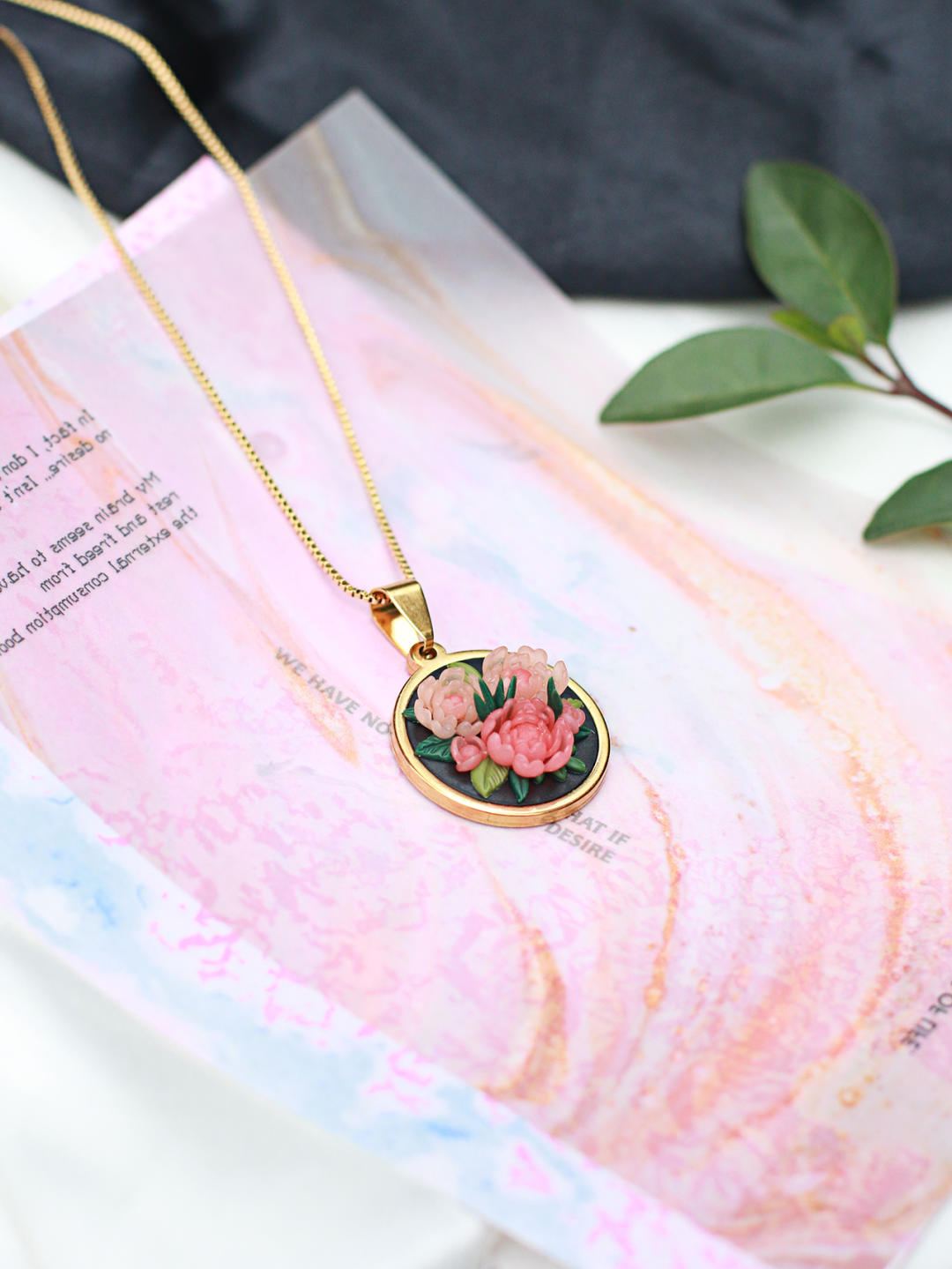 Polymer Clay Flower Necklace
