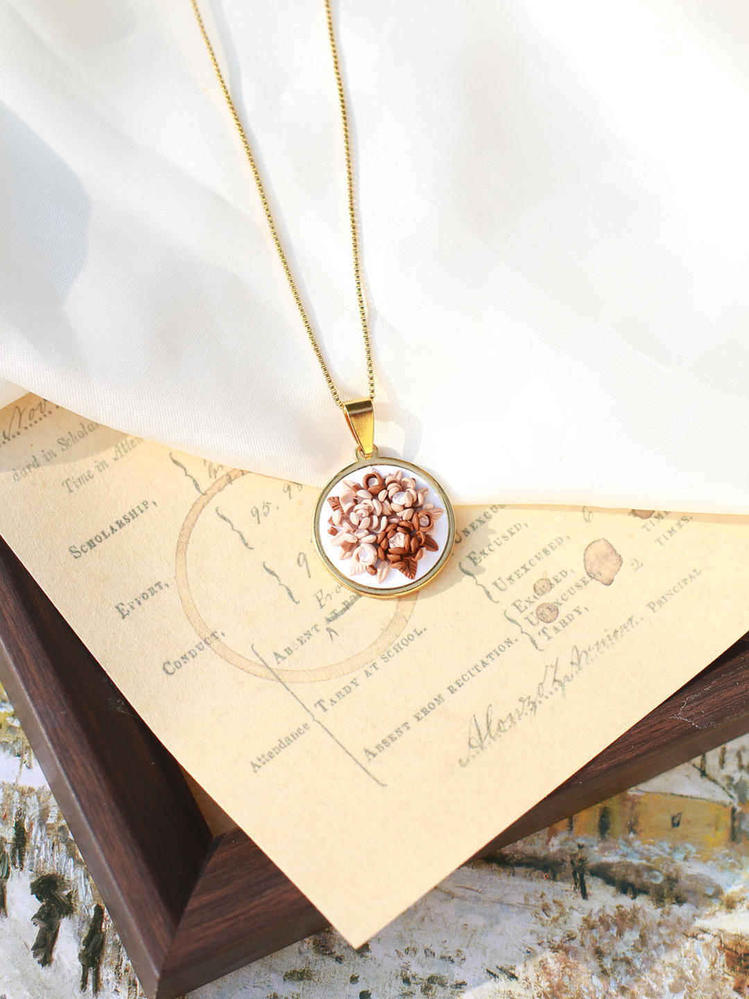 Polymer Clay Flower Necklace