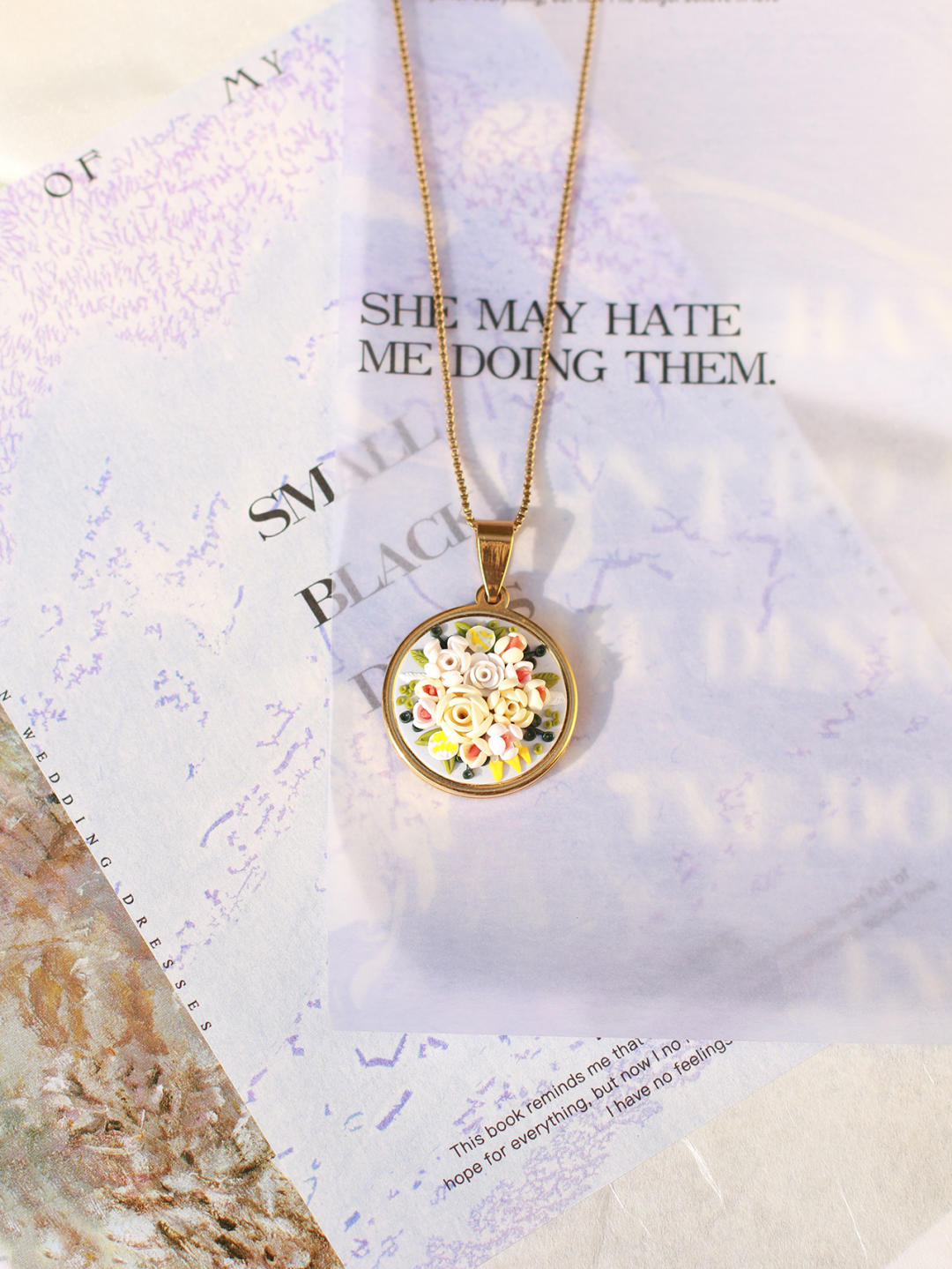 Polymer Clay Flower Necklace