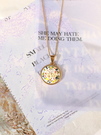 Polymer Clay Flower Necklace