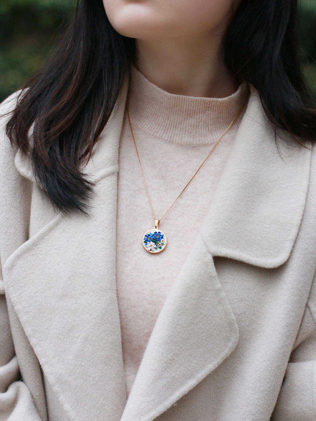 Polymer Clay Flower Necklace