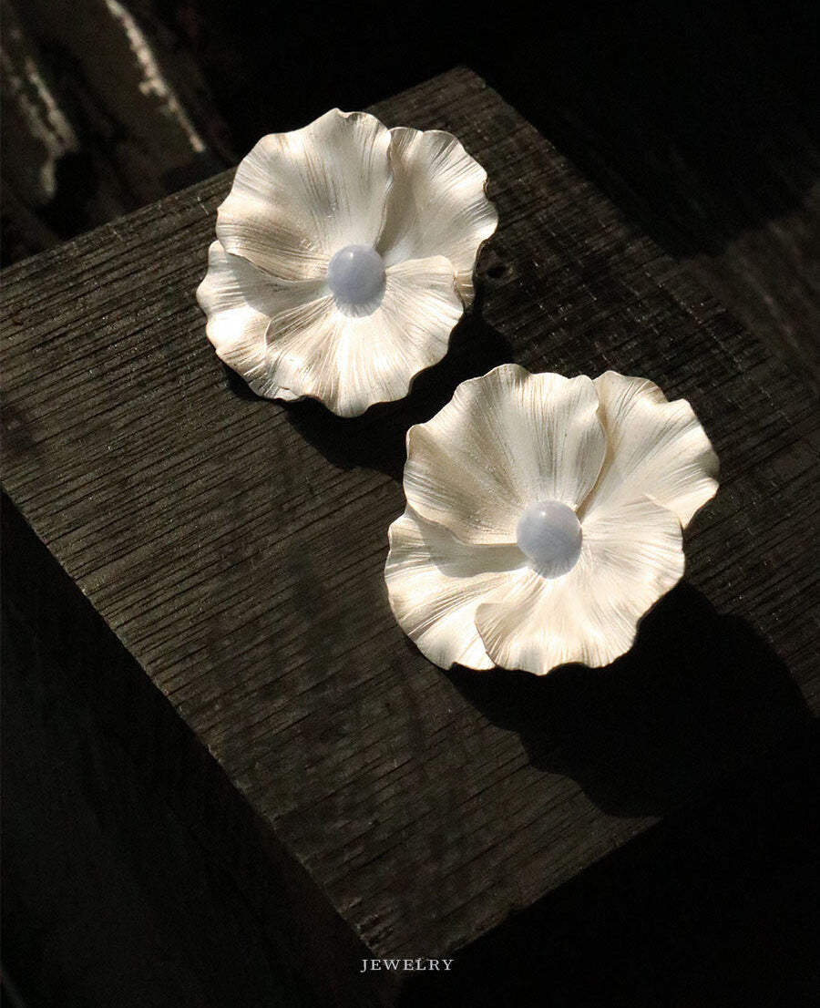 Poppy Silver Earrings