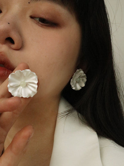 Poppy Silver Earrings