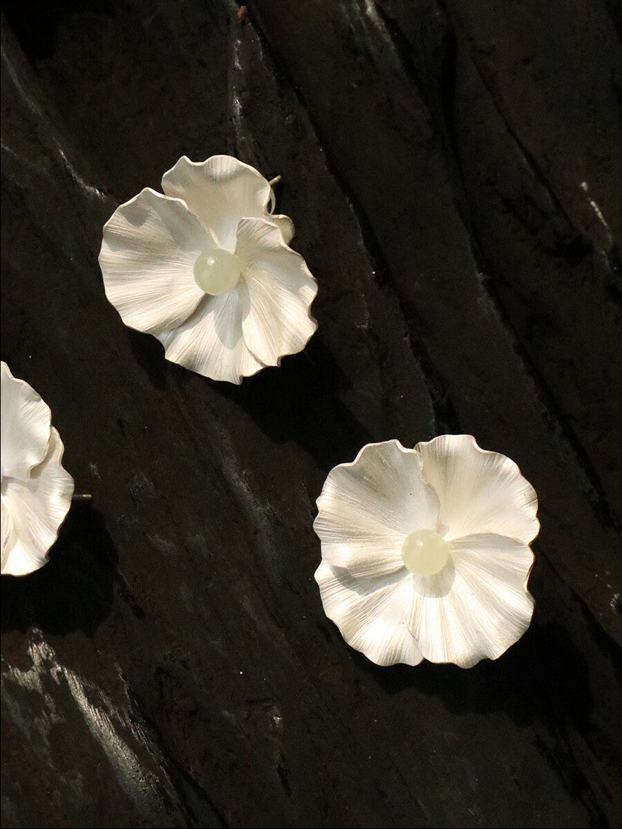 Poppy Silver Earrings