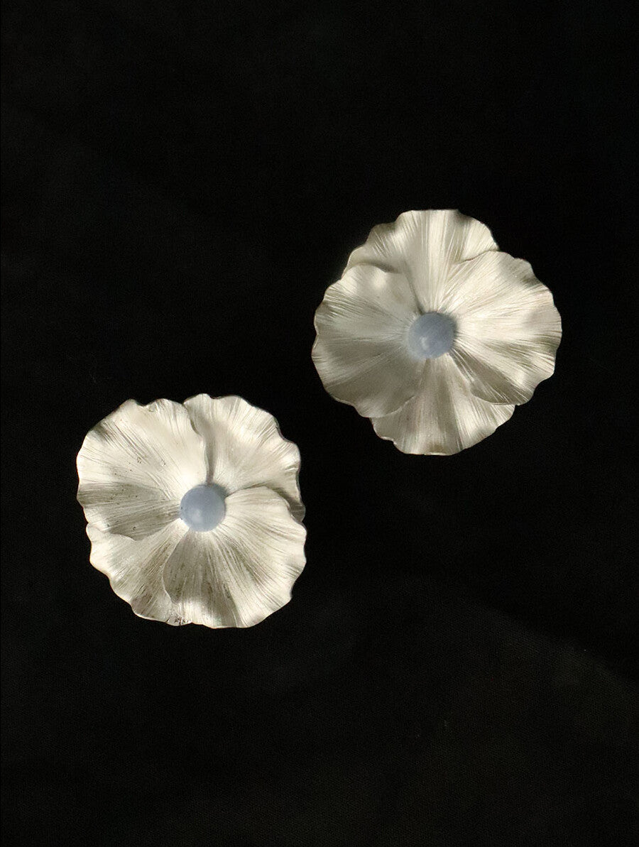 Poppy Silver Earrings