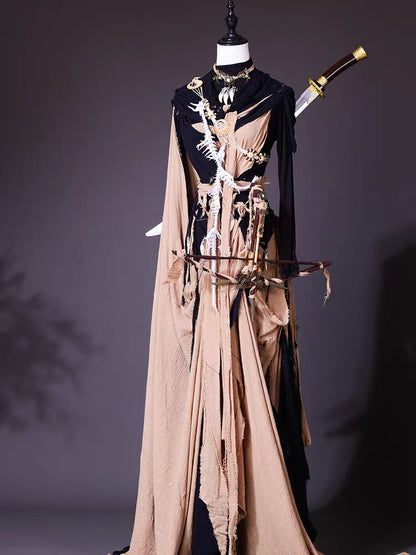 Post-Apocalyptic Wasteland Cape Dress