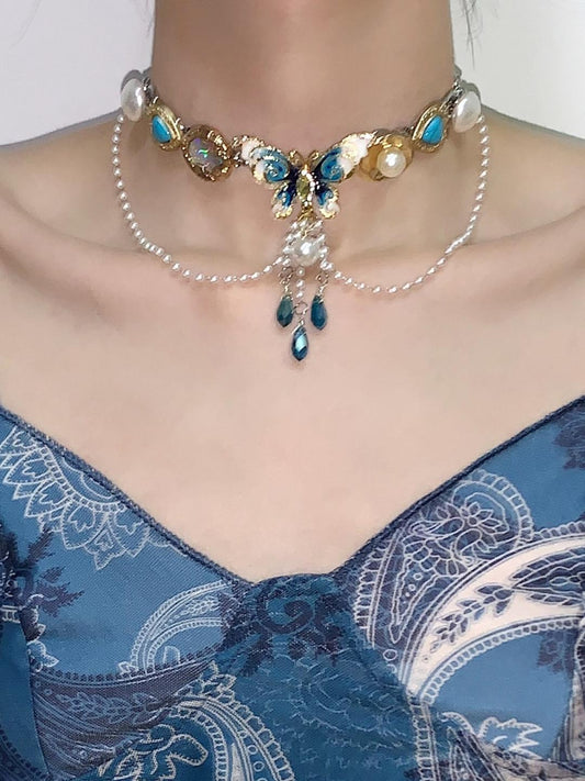 Princess Jasmine Butterfly Layered Choker