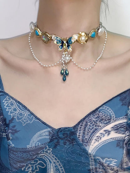 Princess Jasmine Butterfly Layered Choker