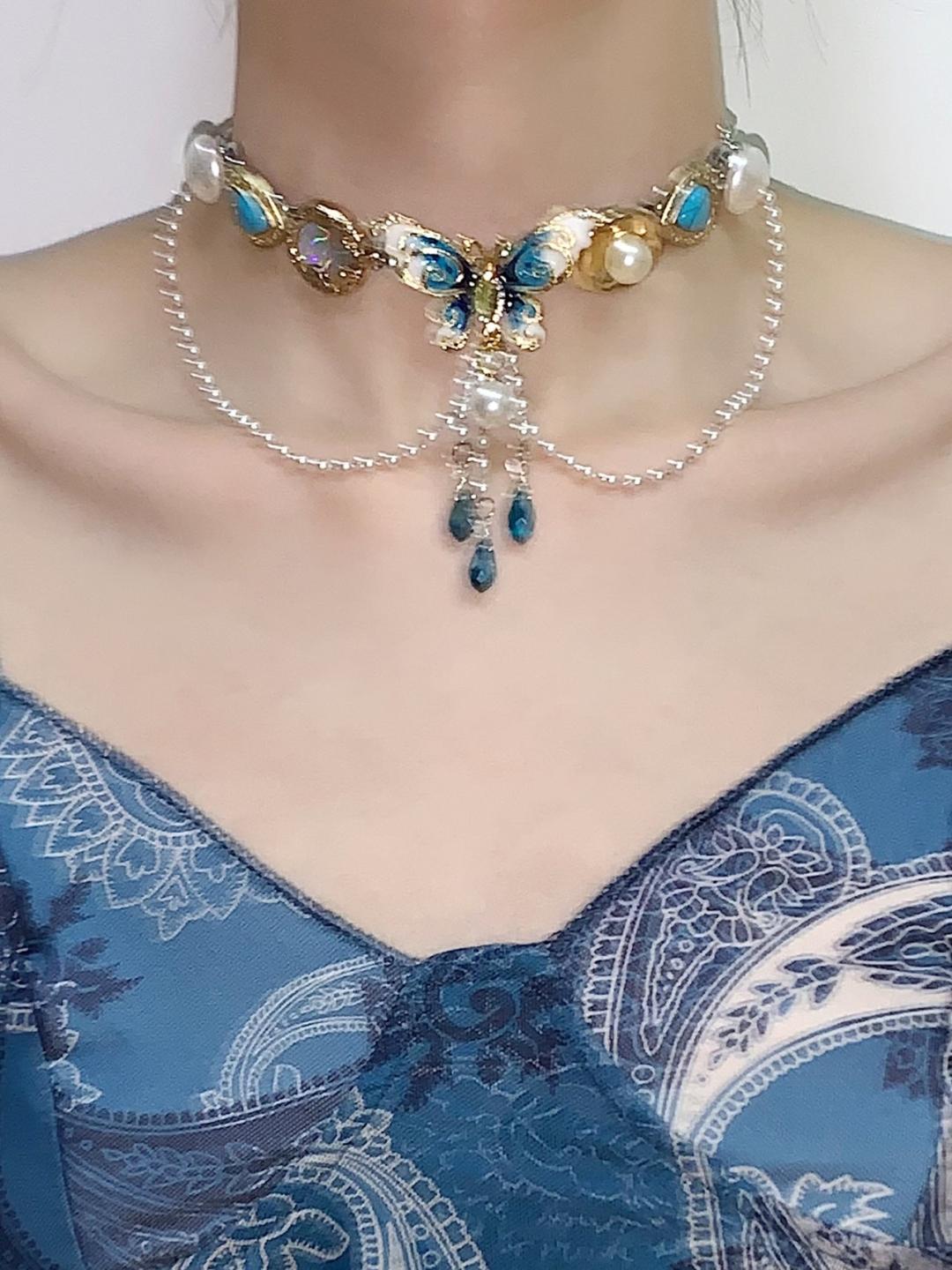 Princess Jasmine Butterfly Layered Choker