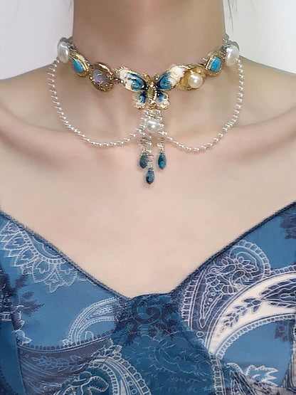 Princess Jasmine Butterfly Layered Choker