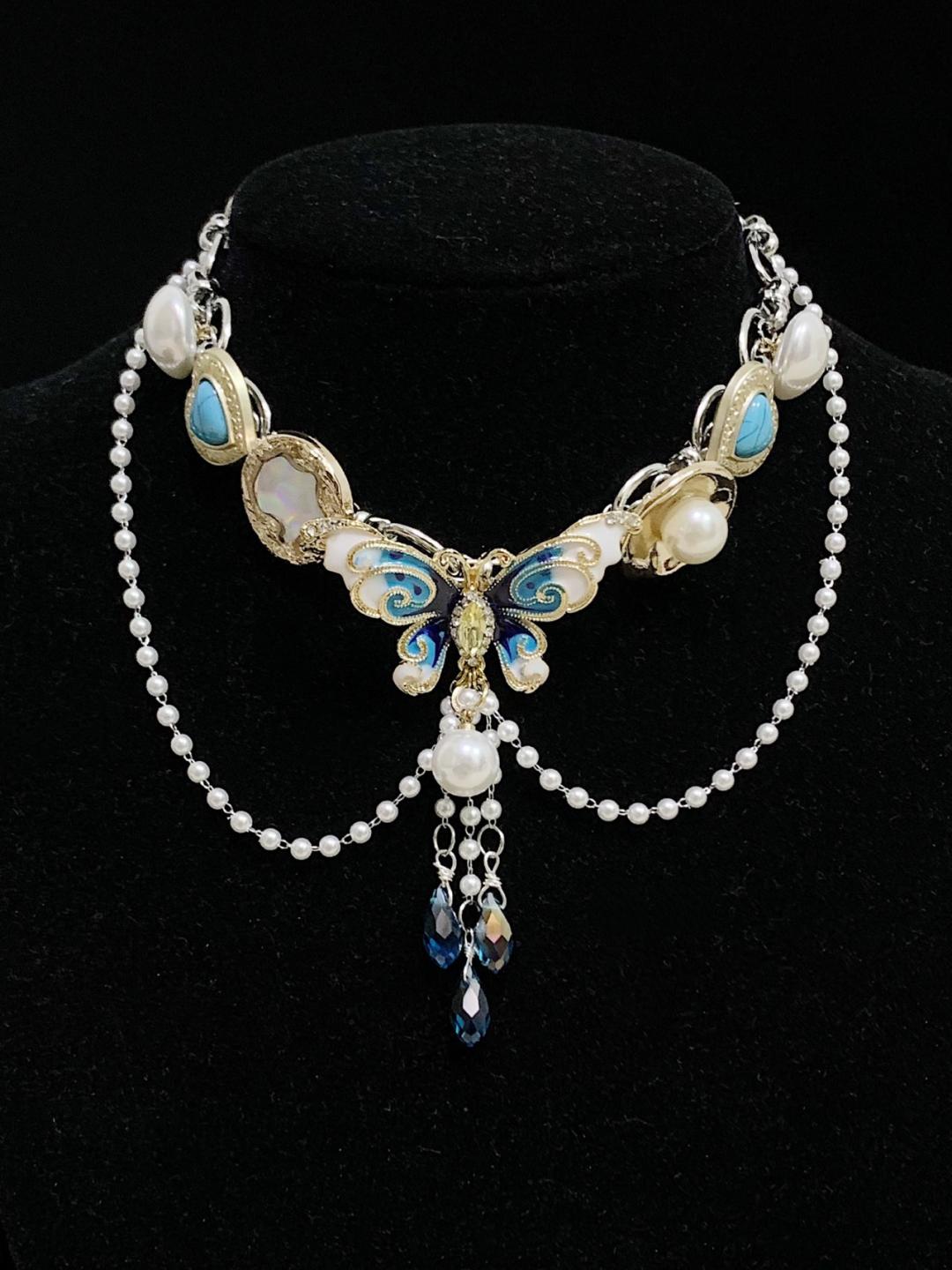 Princess Jasmine Butterfly Layered Choker