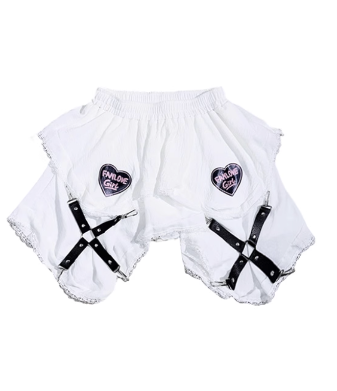 Puffy Irregular Lace Layered Skirt