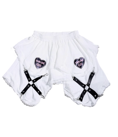 Puffy Irregular Lace Layered Skirt