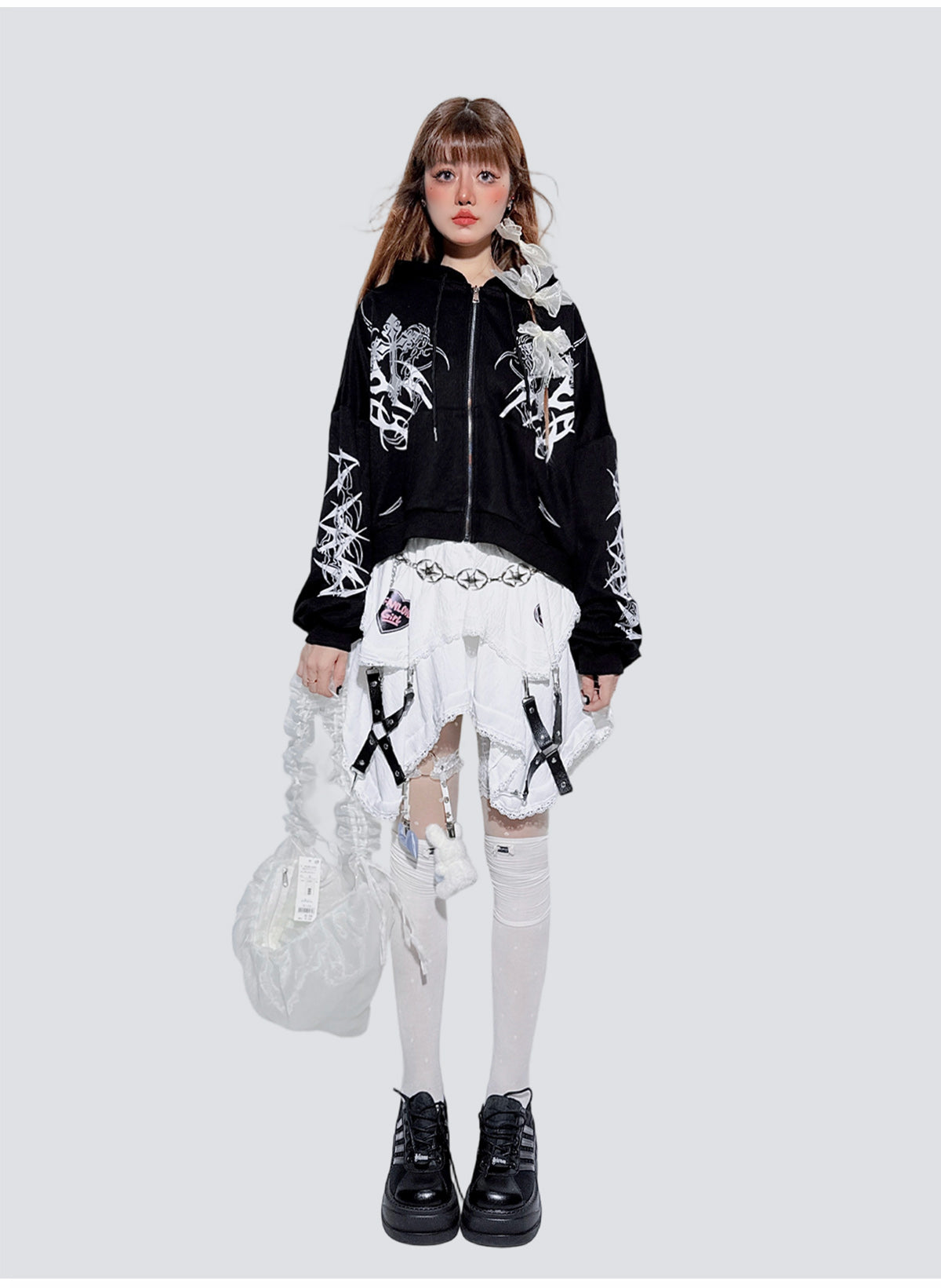 Puffy Irregular Lace Layered Skirt