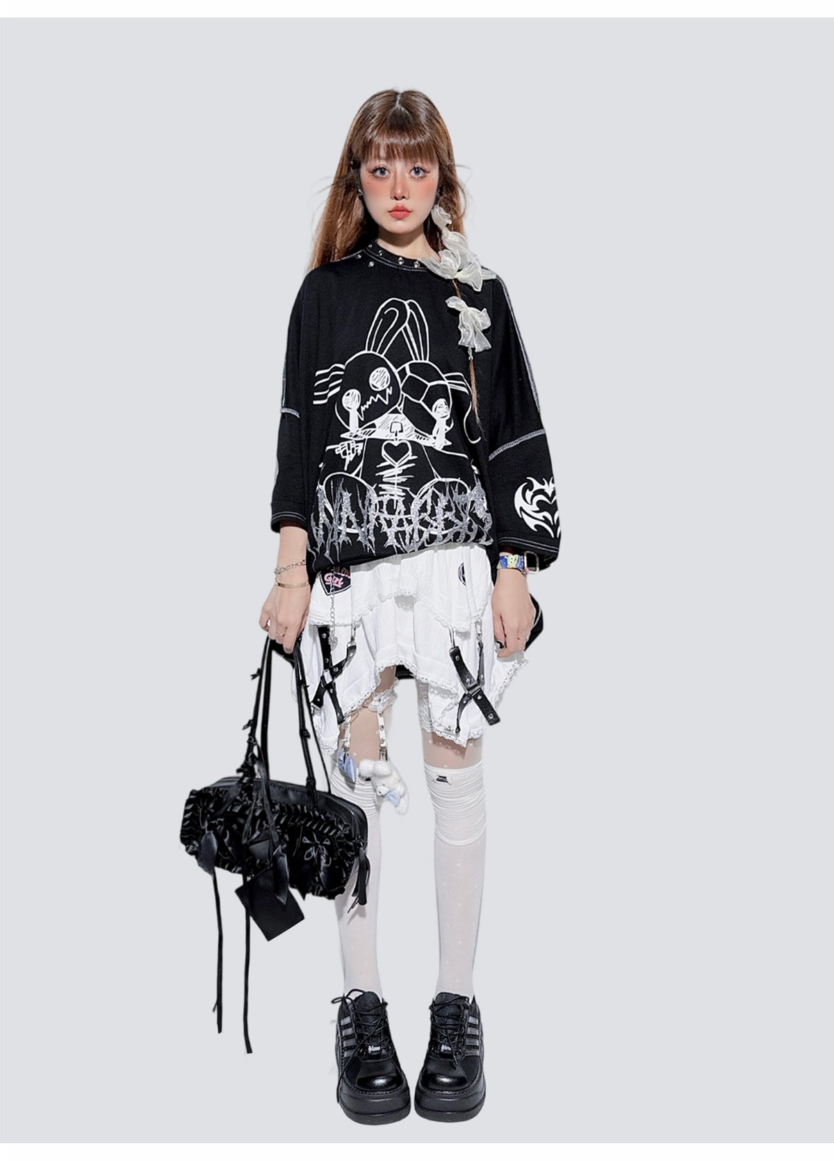 Puffy Irregular Lace Layered Skirt