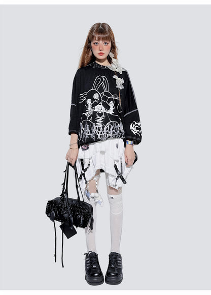 Puffy Irregular Lace Layered Skirt