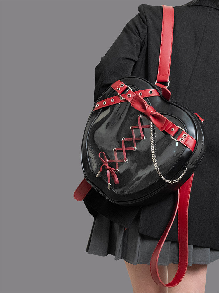 Punk Apple-Shaped Strap Chain Ita Backpack | Bag | Three Fleas