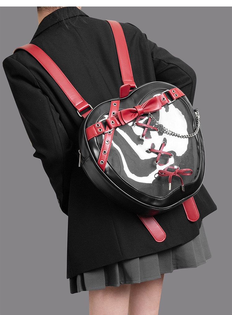 Punk Apple-Shaped Strap Chain Ita Backpack | Bag | Three Fleas