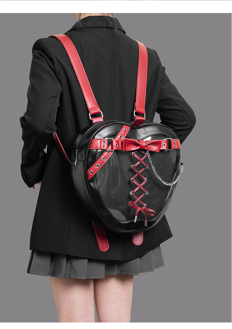 Punk Apple-Shaped Strap Chain Ita Backpack | Bag | Three Fleas