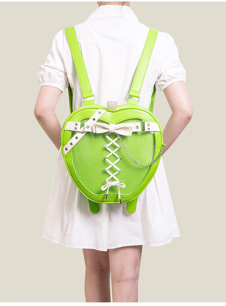Punk Apple-Shaped Strap Chain Ita Backpack | Bag | Three Fleas
