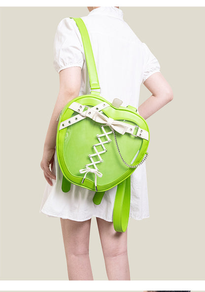Punk Apple-Shaped Strap Chain Ita Backpack | Bag | Three Fleas