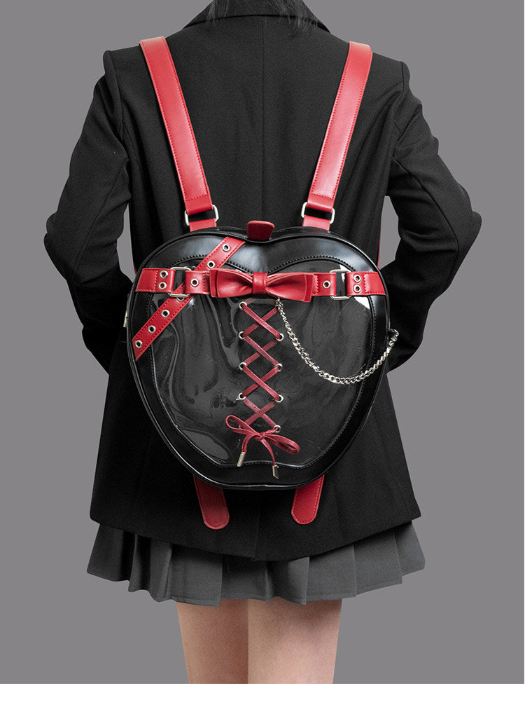 Punk Apple-Shaped Strap Chain Ita Backpack | Bag | Three Fleas