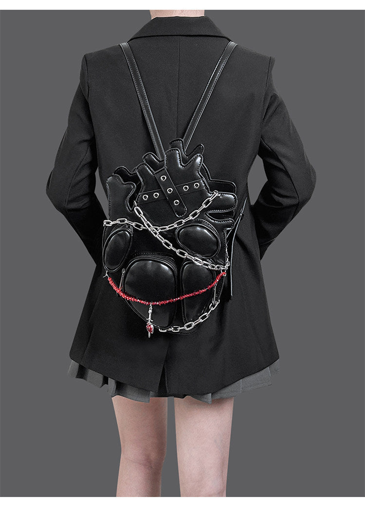 Punk Heart Chain Backpack | Bag | Three Fleas