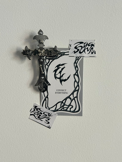 Punk Metal Cross Hair Clip | Hair Accessories | Three Fleas