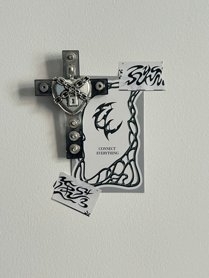 Punk Metal Cross Hair Clip | Hair Accessories | Three Fleas