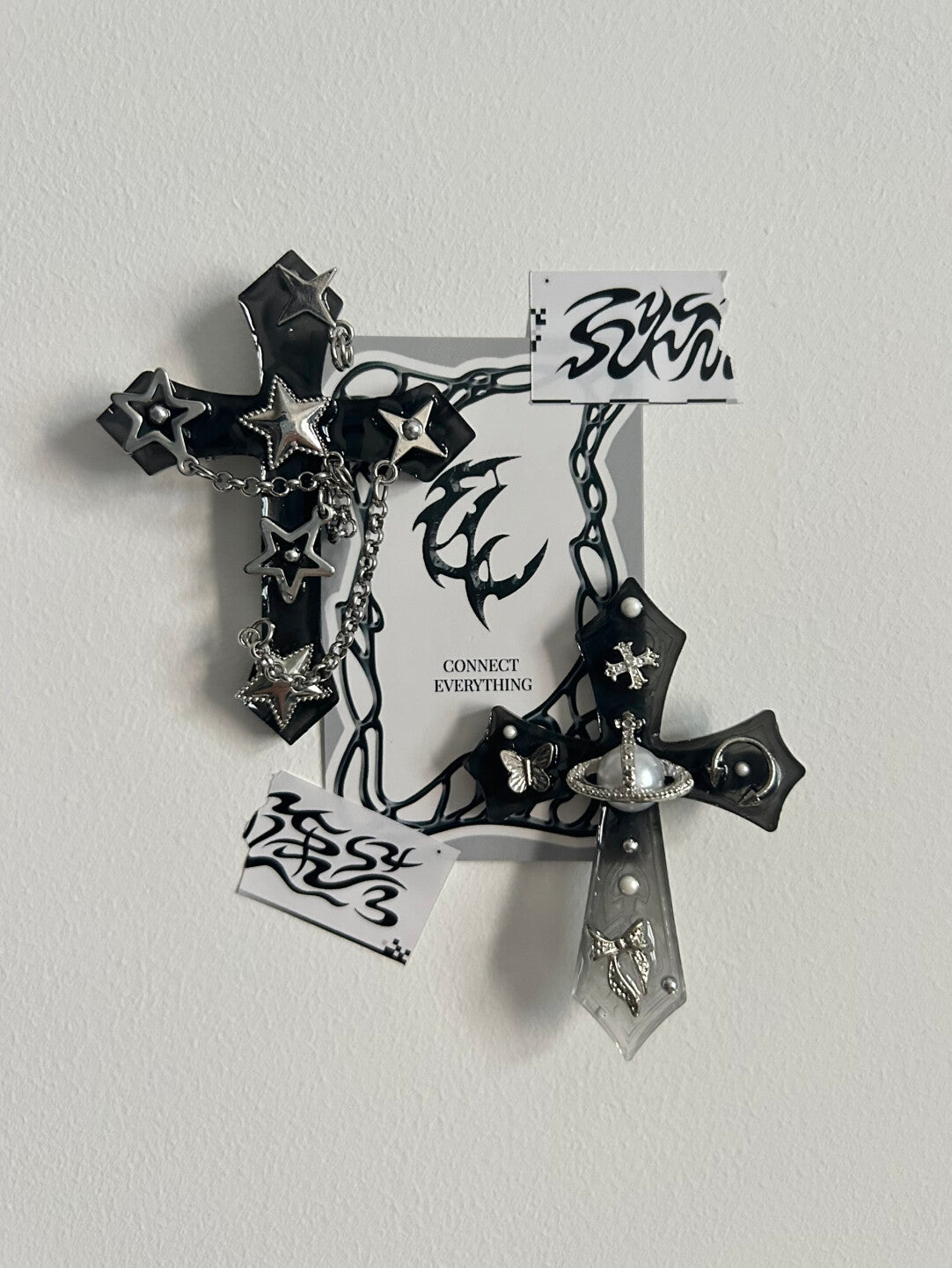 Punk Metal Cross Hair Clip | Hair Accessories | Three Fleas