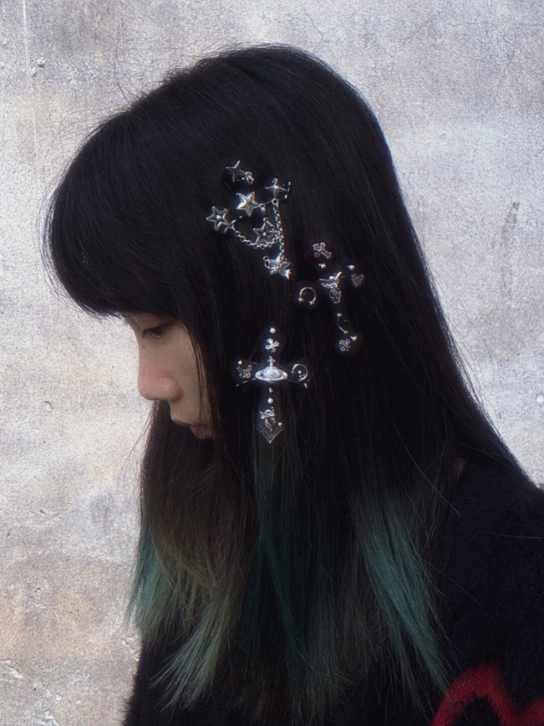 Punk Metal Cross Hair Clip | Hair Accessories | Three Fleas