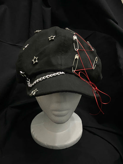 Punk Pin & Star Decor Cap