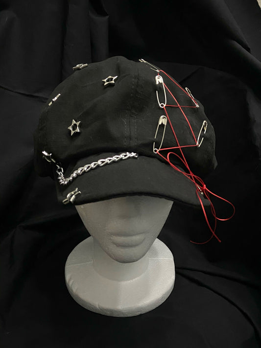 Punk Pin & Star Decor Cap