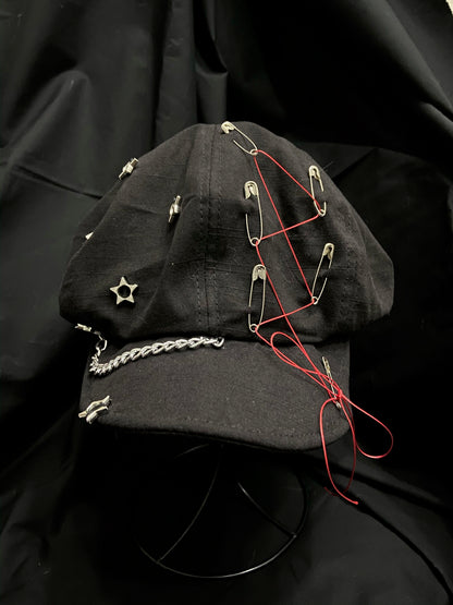 Punk Pin & Star Decor Cap