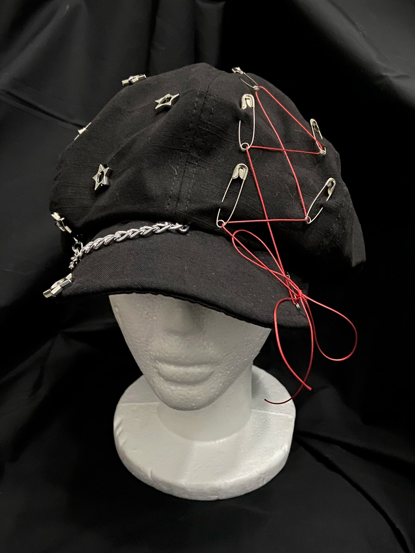 Punk Pin & Star Decor Cap