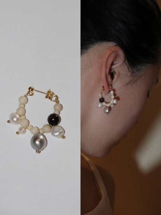 Chinoiserie Pure White Fairy Earrings