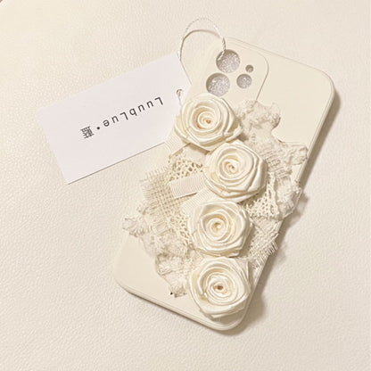 Pure White Roses Phone Case