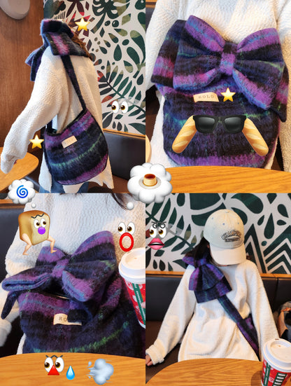 Purple Bow Crossbody Bag