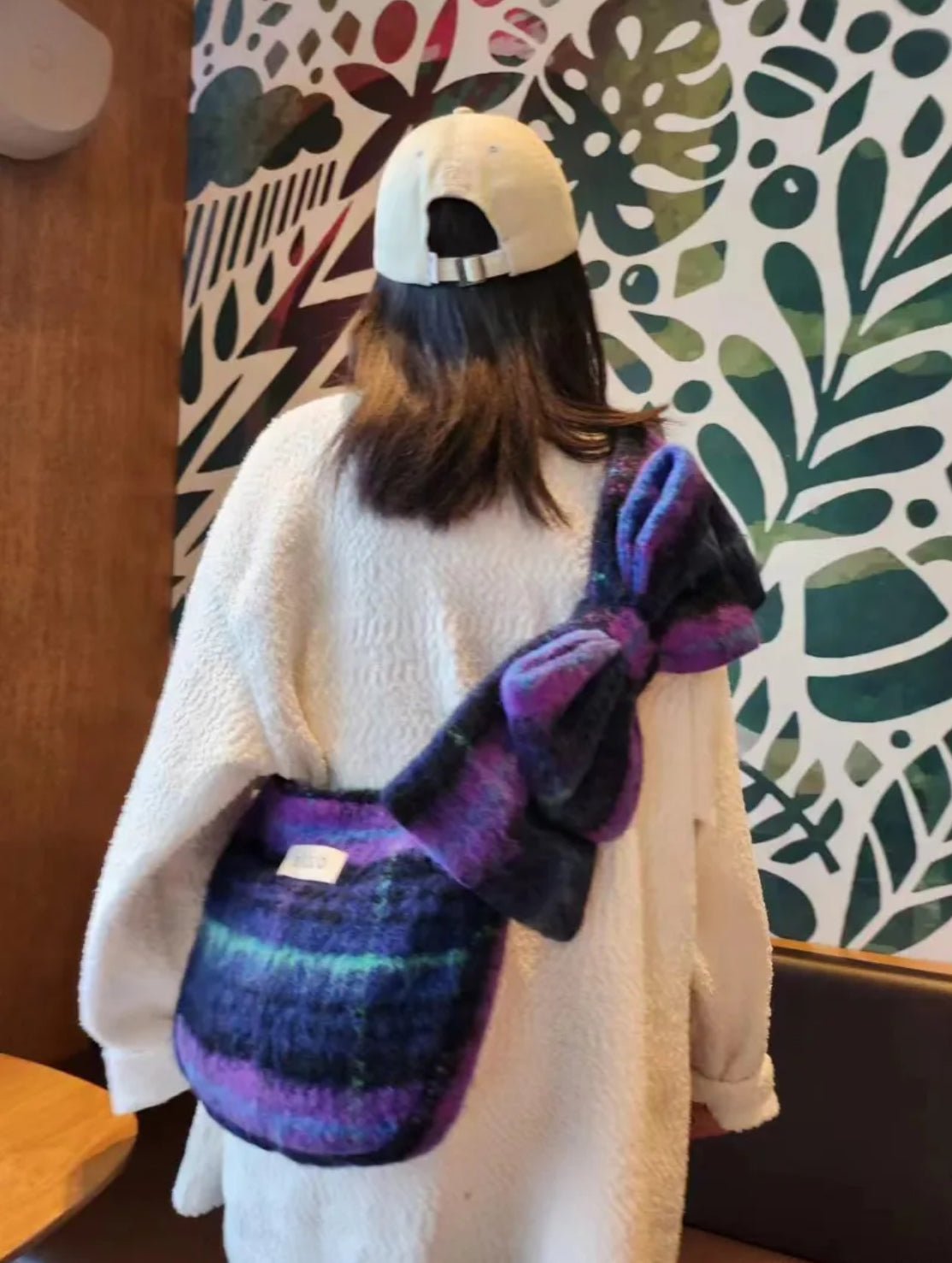 Purple Bow Crossbody Bag