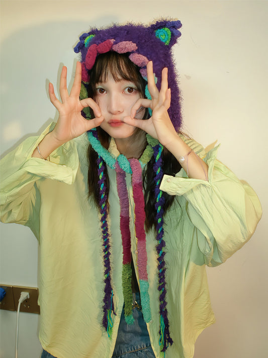 Purple Fairy Handmade Crochet Hat