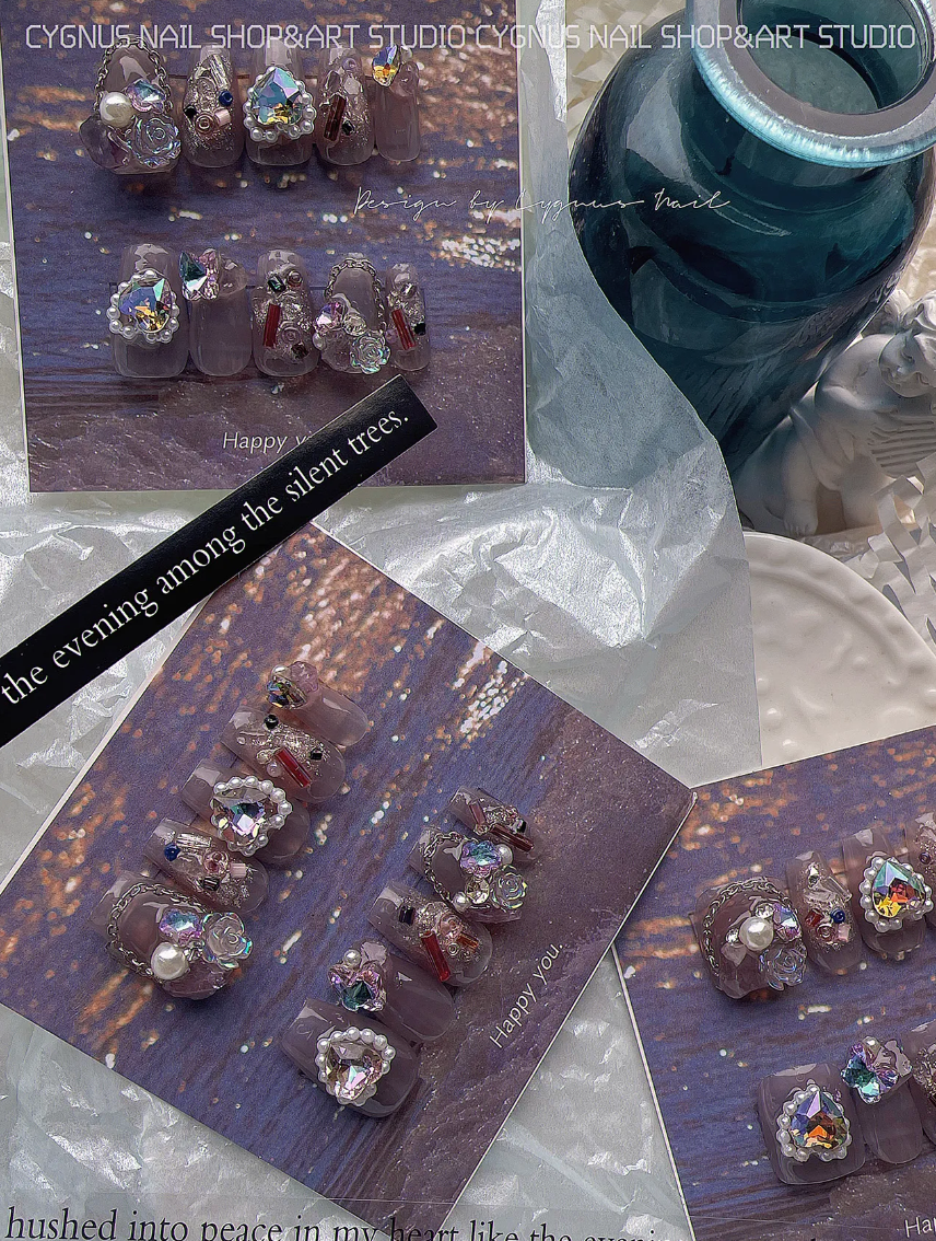 Purple Fantasy Luxury Press On Nails Set