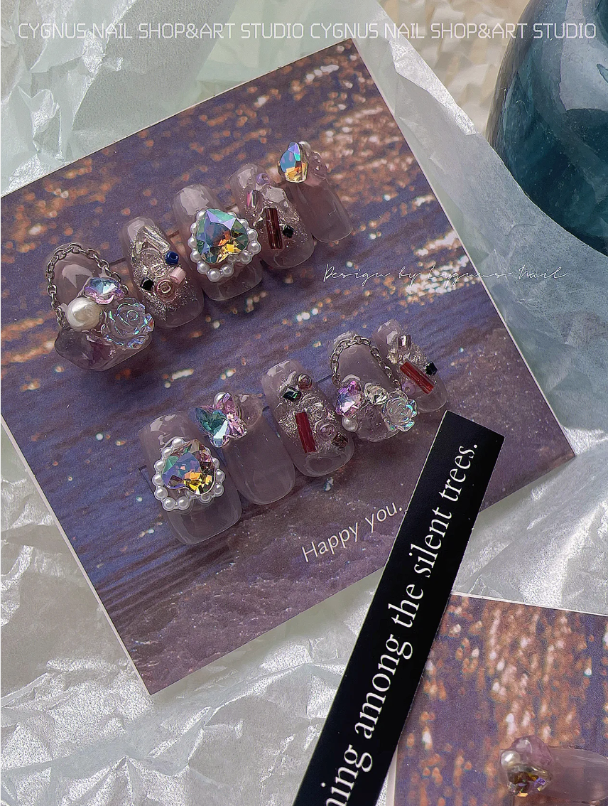 Purple Fantasy Luxury Press On Nails Set