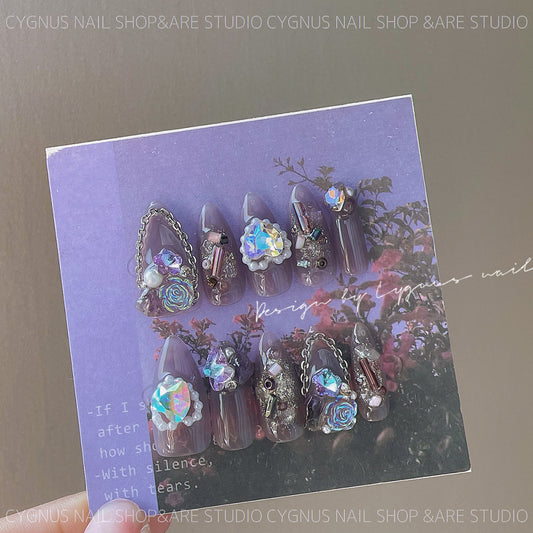 Purple Fantasy Luxury Press On Nails Set