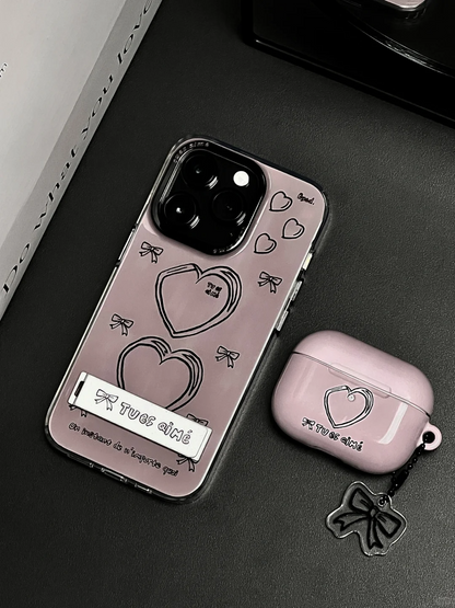 Purple Heart Printed Phone Case