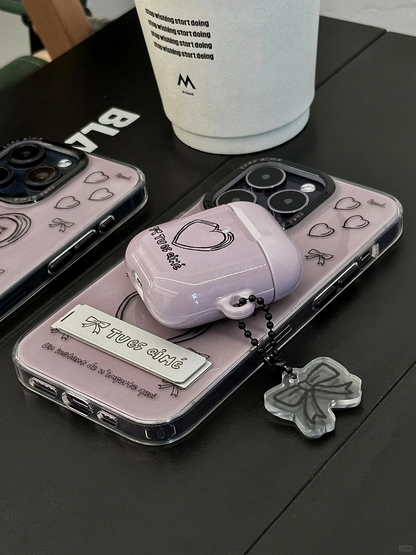 Purple Heart Printed Phone Case