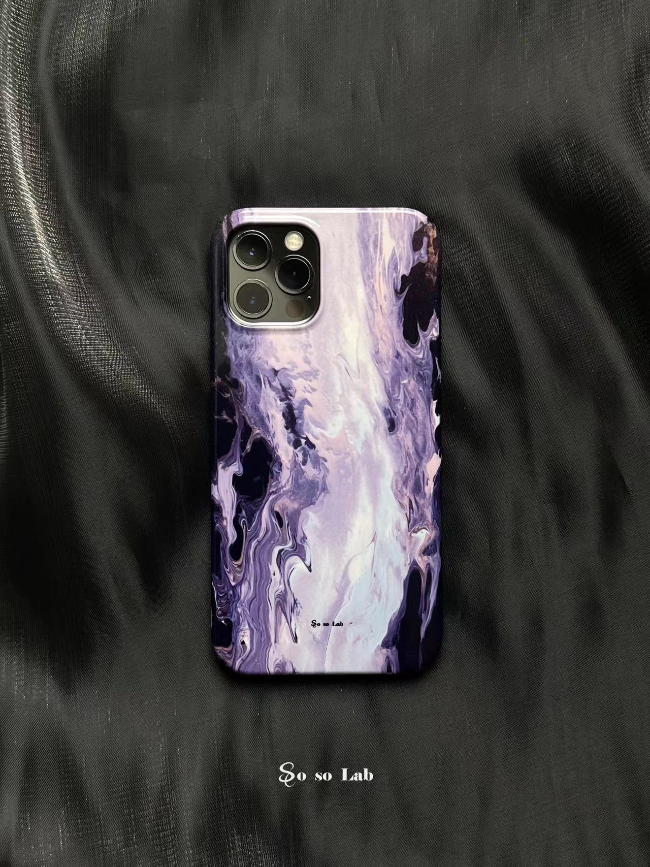 Purple Light River Printed Phone Case