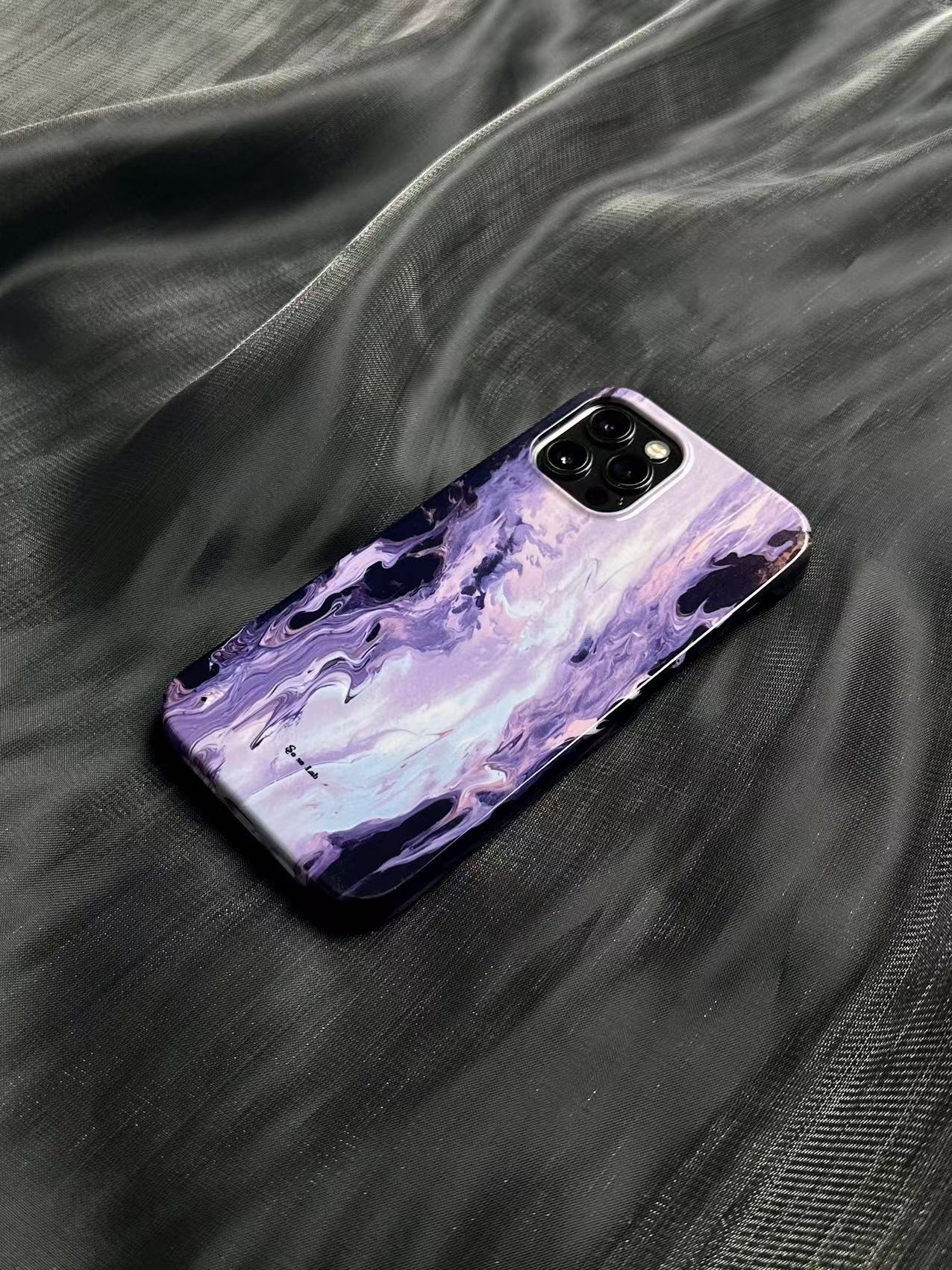 Purple Light River Printed Phone Case