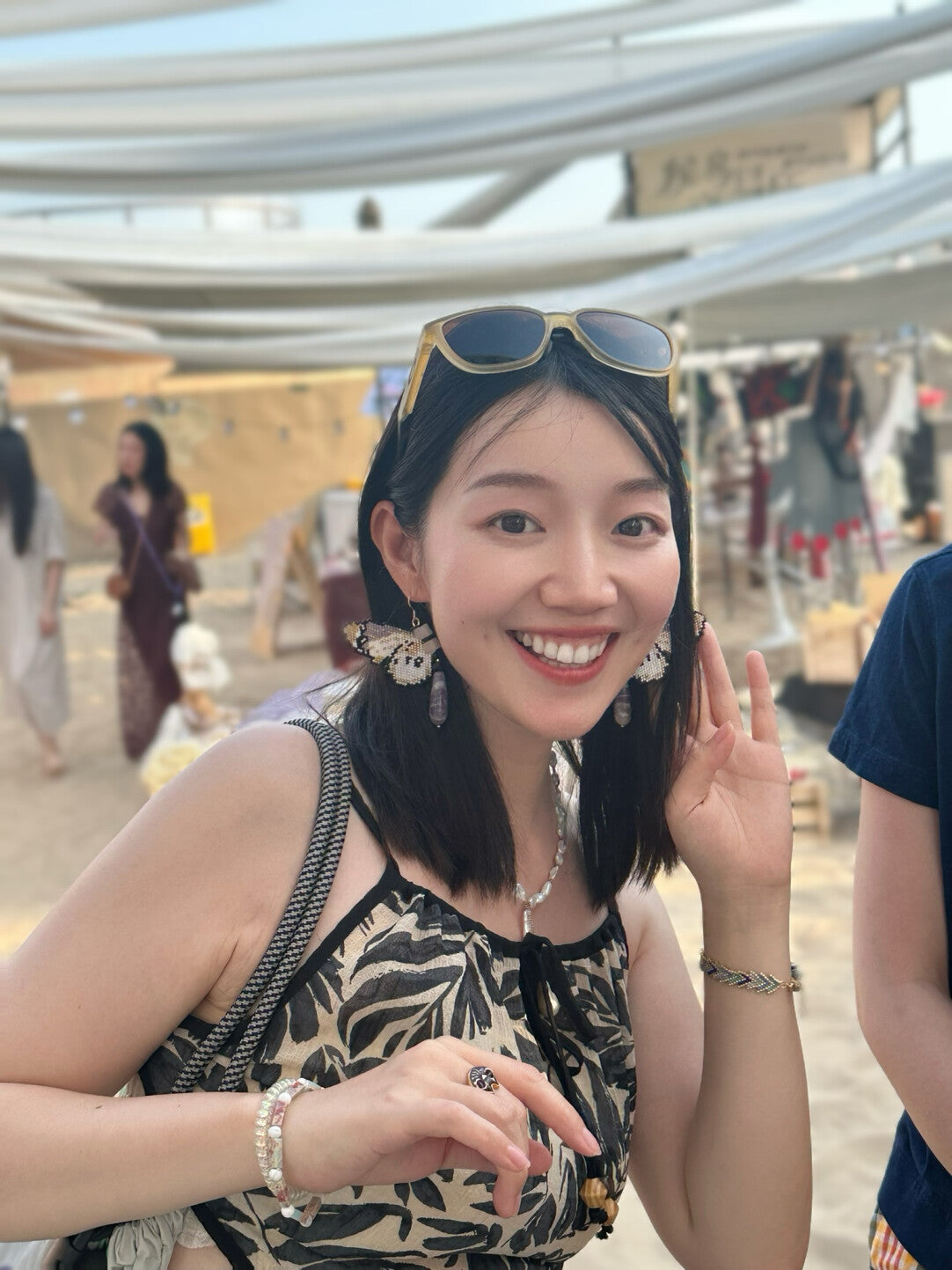 Purple Butterfly MIYUKI Beaded Earrings